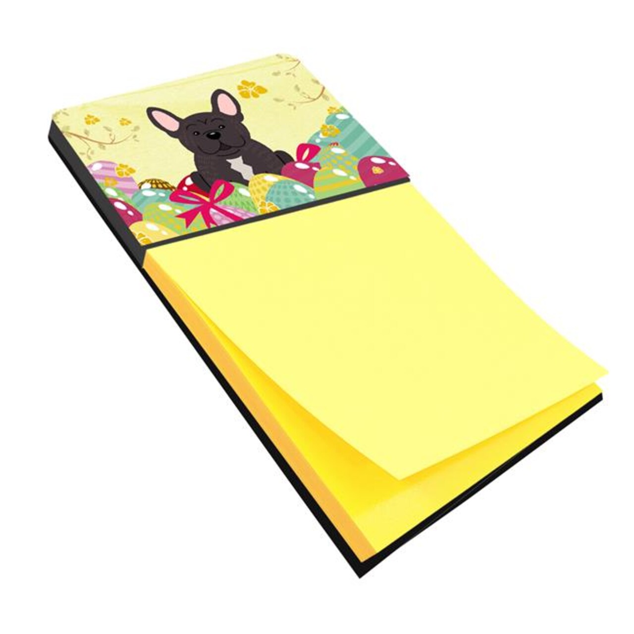 Carolines Treasures BB6009SN Easter Eggs French Bulldog Brindle Sticky Note Holder